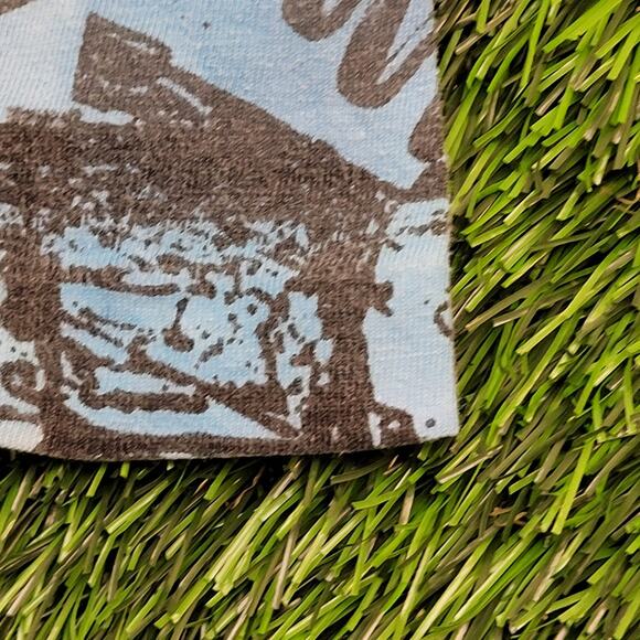 Vintage Y2K Ocean-Blue Cropped Shirt Medium 20x24 Blue Surfer - Picture 11 of 11